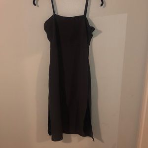 Dark Purple Midi Straight Dress